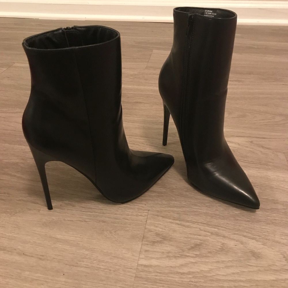 Black stiletto booties